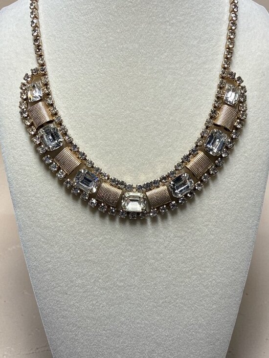 Vintage Hobe Necklace In Vintage Designer Costume Necklaces  1950\'s HOBE\' VINTAGE Highly Collectible Crystal Choker Necklace VN321